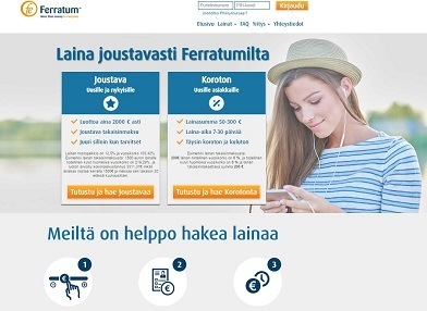 ferratum ensimmäinen pikavippi ilmaiseksi 300e saakka