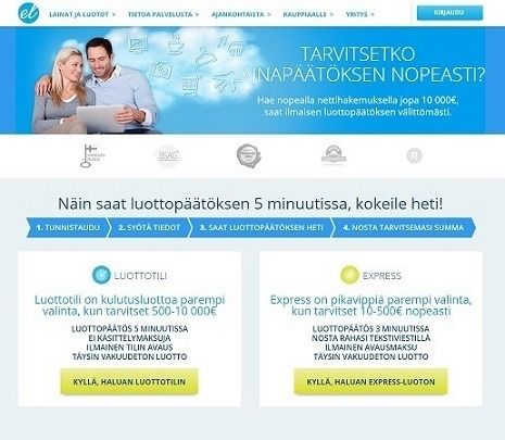 Euroloan express kulutusluotto tai luottotili on nopea tapa lainata rahaa netistä.