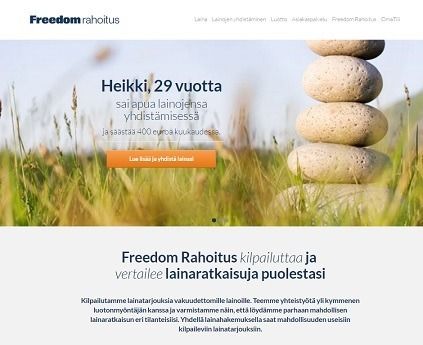 freedom rahoitus kulutusluotto 18v ikärajalla 1-15 vuodeksi heti