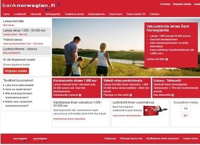 bank norwegian autorahoitus nopeasti pankista 100% digitaalisella hakemuksella verkossa