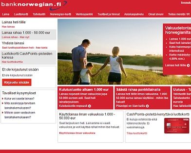 Halvin laina löytyy tällä hetkellä Bank Norwegianilta.