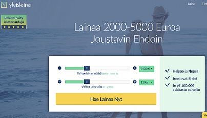 Yleislaina.fi - haluaisitko lainan nyt vihdoin joustavin ehdoin ilman piilokuluja?