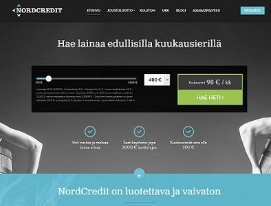 NordCredit joustoluotto on heti käytettävissä, ilman mitään vakuuksia tai takaajia.