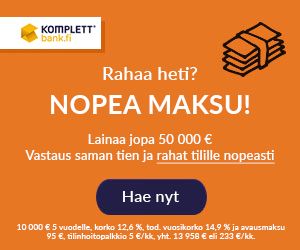 Komplett Bank kulutusluotto nopealla maksulla.