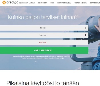 Credigo on luotettava ja pohjoismaalainen pikavippipalvelu.