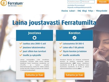 Saat pikavipin joustavasti Ferratumilta: valitse kahden tuotteen väliltä.