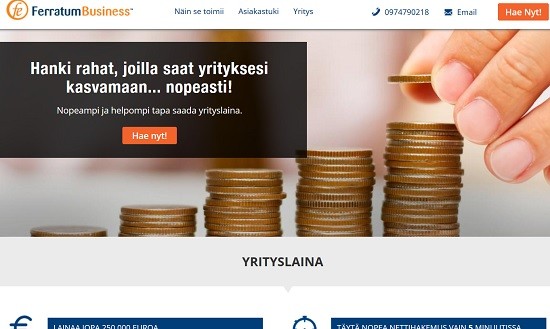 Hanki yritykselle Ferratum Business luotto ja yrityksesi kasvun tielle